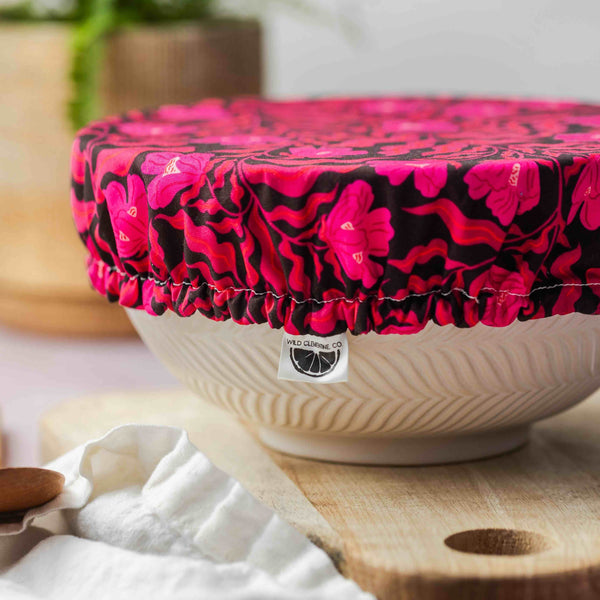 Reusable Dish Cover - Midnight Blooms
