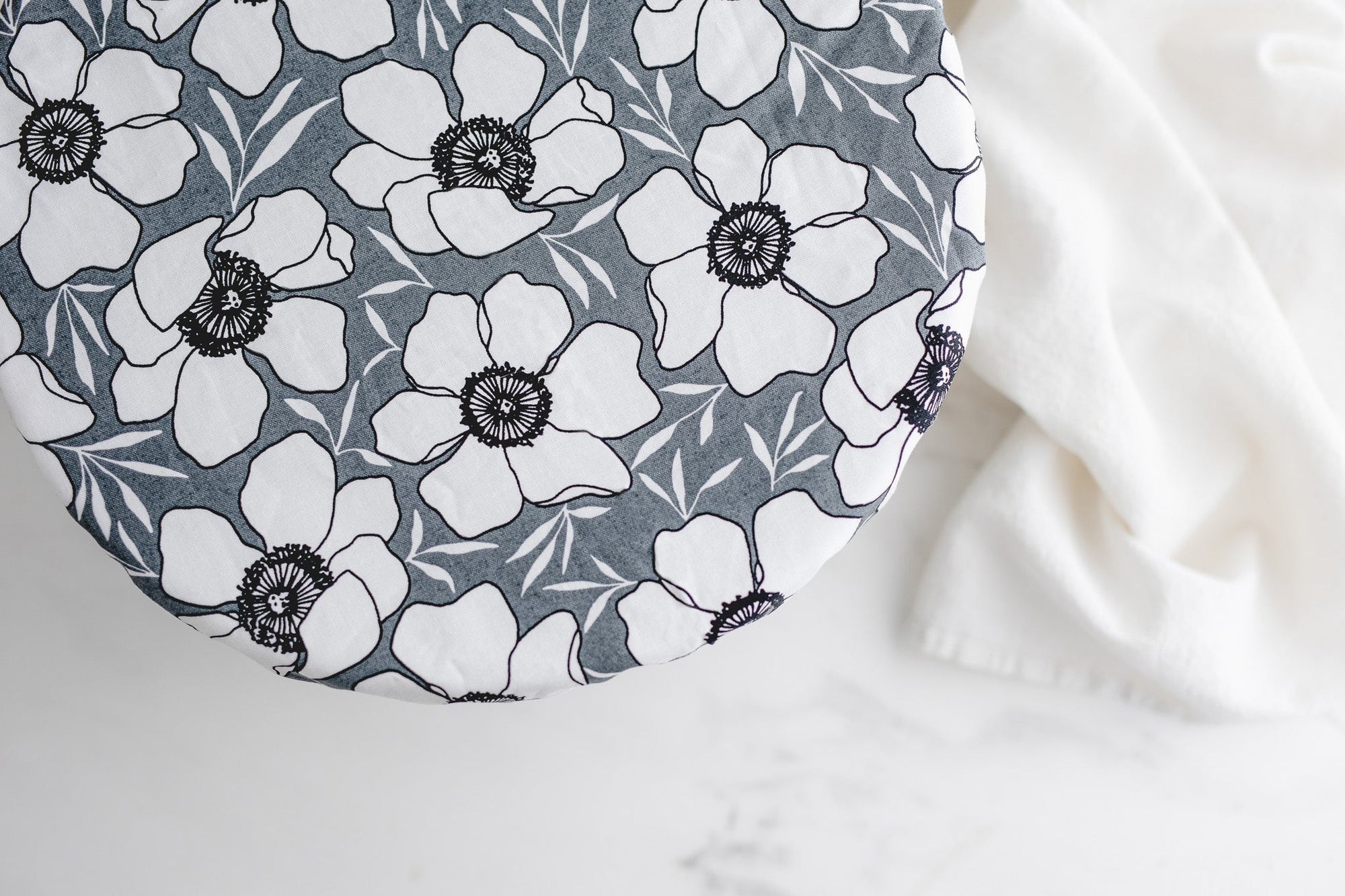 white anemone floral dish cover from Wild Clementine Co