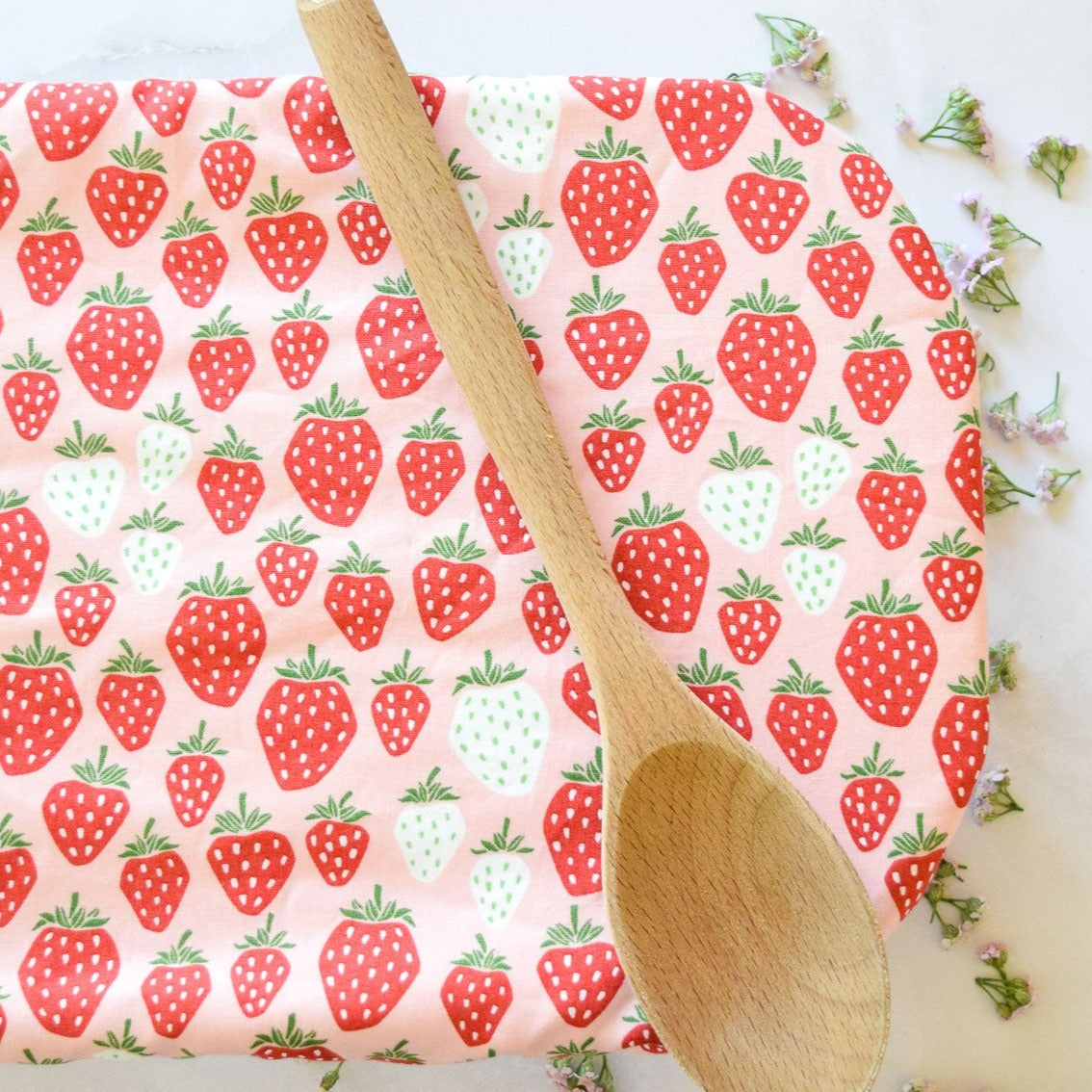 Casserole Dish Covers - Pink Stawberry