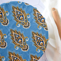 Reusable Dish Cover - Block Print Blue