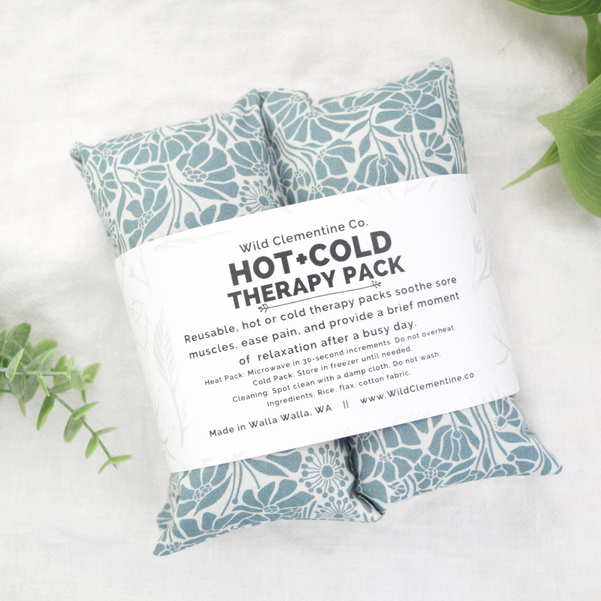 Hot + Cold Therapy Pack - Mini Blue Floral