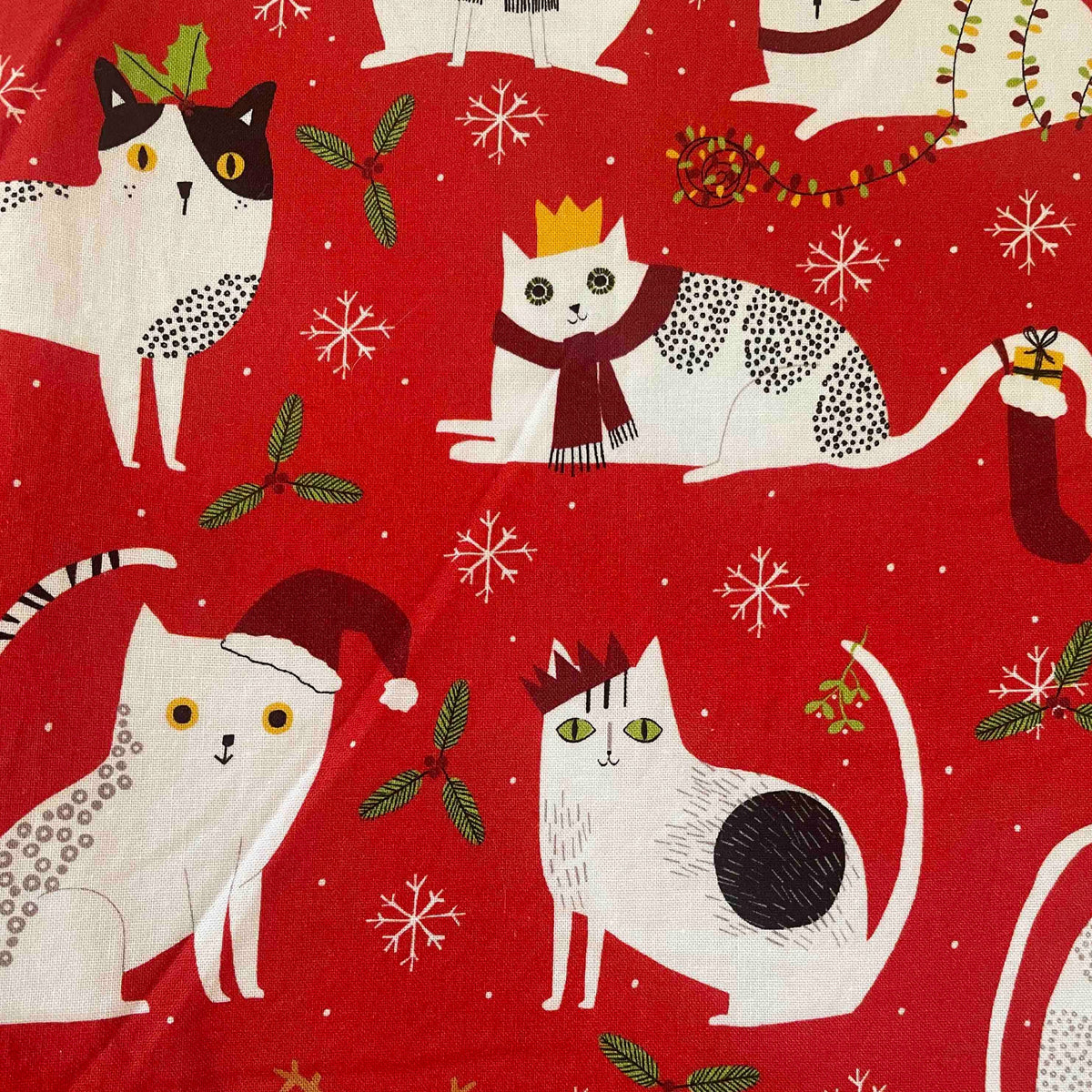 Casserole Dish Covers - Red Holiday Cats