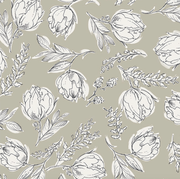 Reusable Dish Cover - Cream Peonies