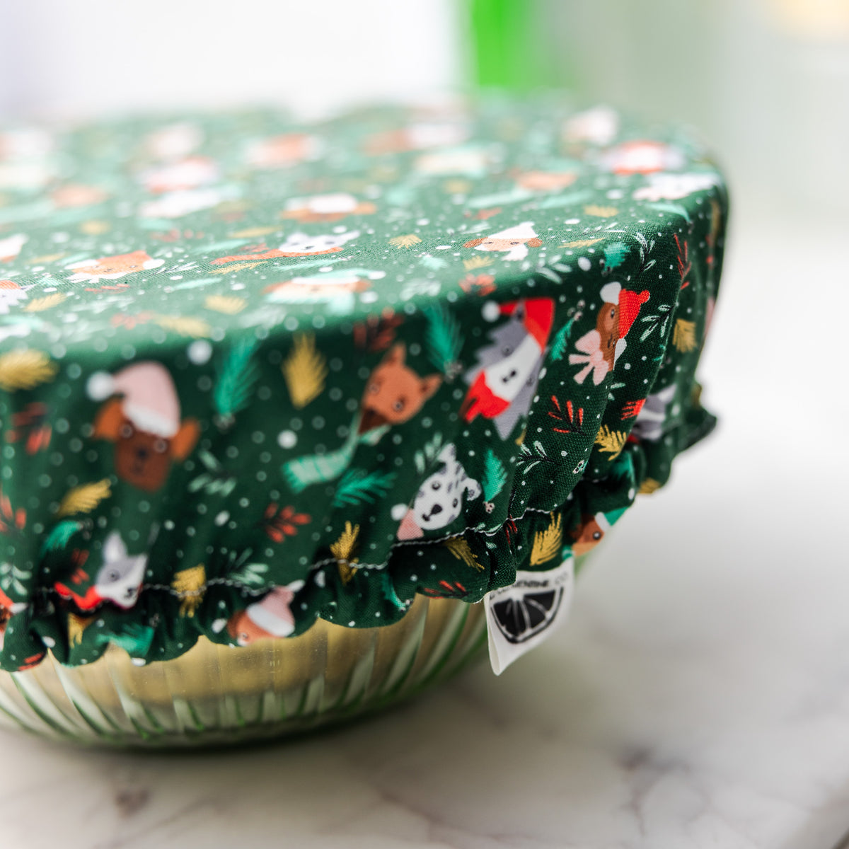 Reusable Dish Covers - Winter Puppies