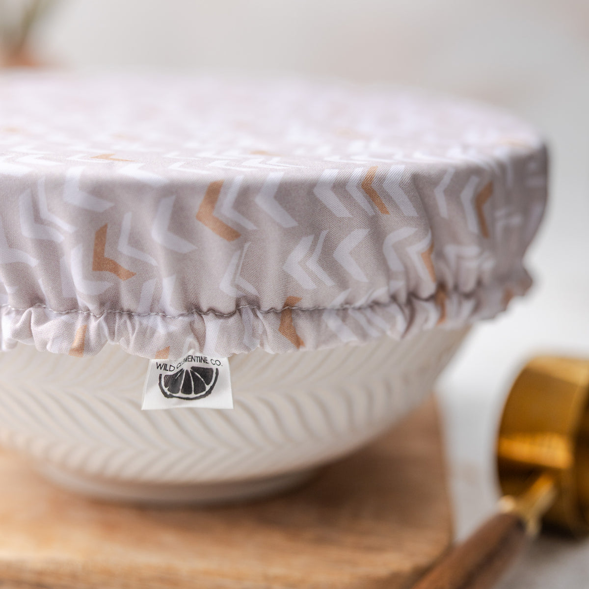 Reusable Dish Covers - Oatmeal Herringbone