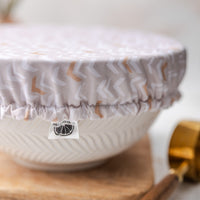 Reusable Dish Covers - Oatmeal Herringbone