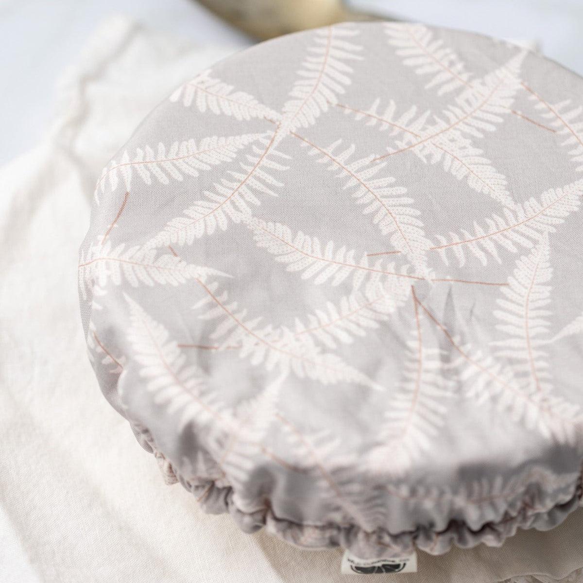 Reusable Dish Cover - Grey Ferns