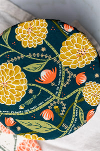 Reusable Dish Cover - Mustard Zinnia