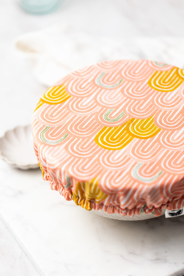 Reusable Dish Cover - Coral Abstract