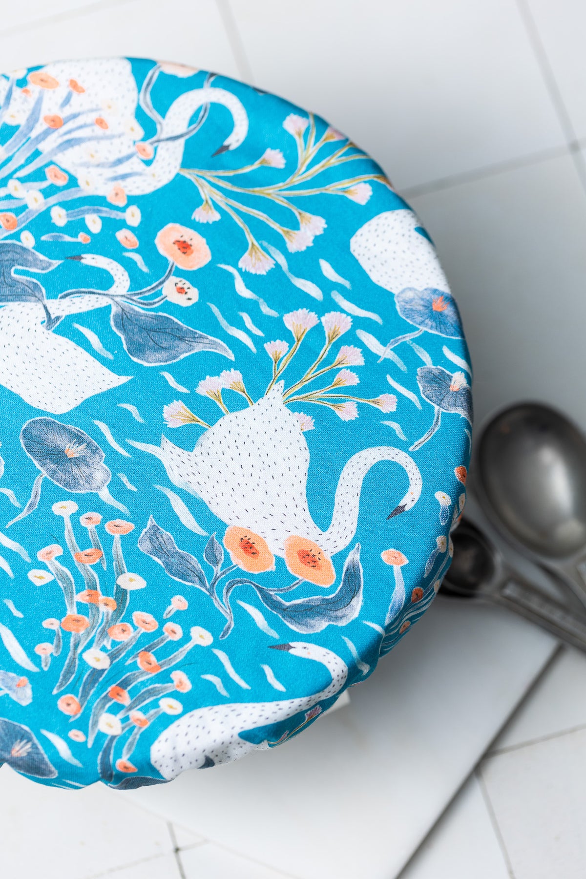Reusable Dish Cover - Swans