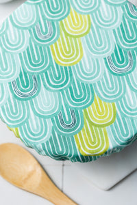 Reusable Dish Cover - Lime Abstract