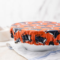 Reusable Dish Cover - Fat Cats in Burnt Orange