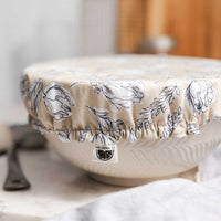 Reusable Dish Cover - Cream Peonies