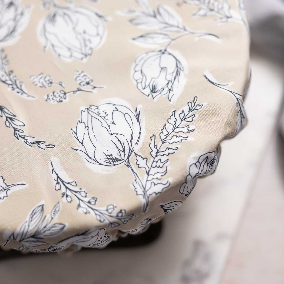 Reusable Dish Cover - Cream Peonies