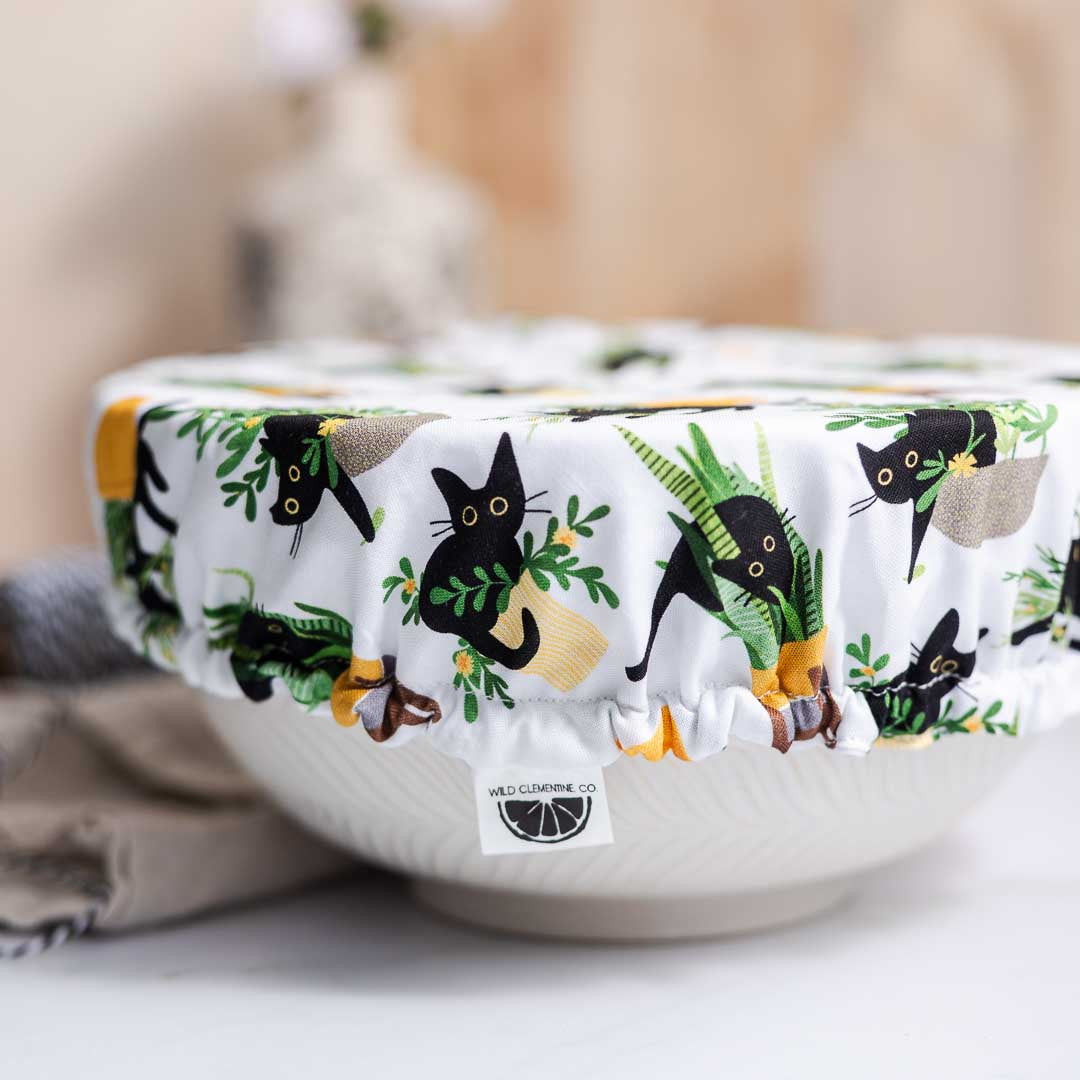 Reusable Dish Cover - Garden Cats #2