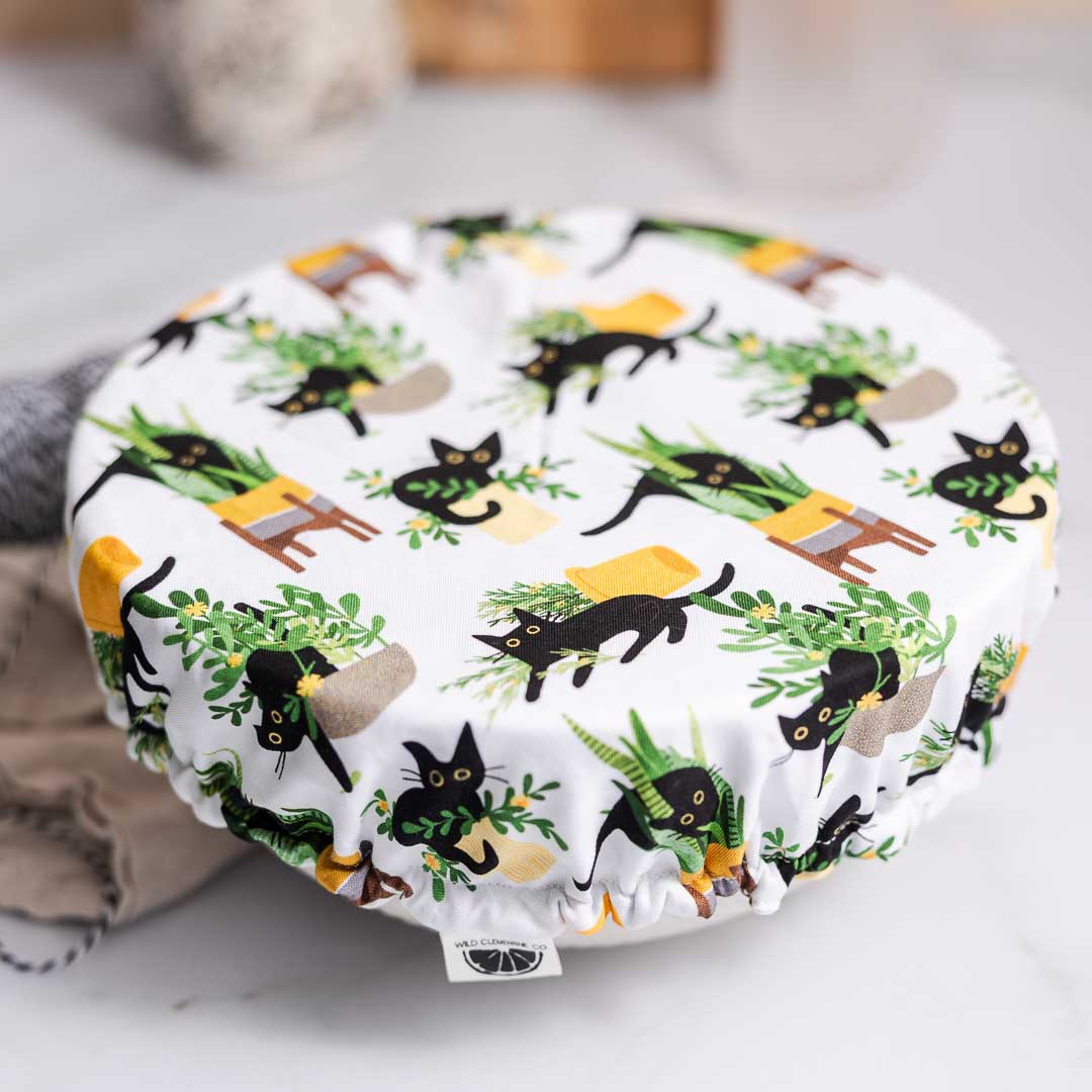 Reusable Dish Cover - Garden Cats #2