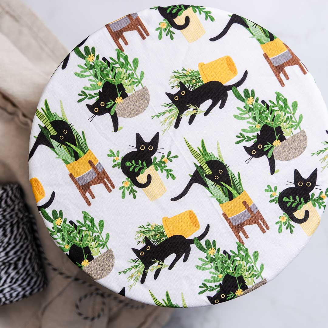Reusable Dish Cover - Garden Cats #2