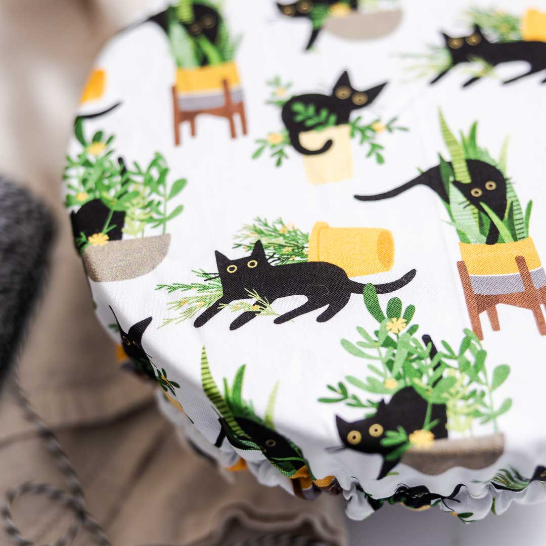 Reusable Dish Cover - Garden Cats #2