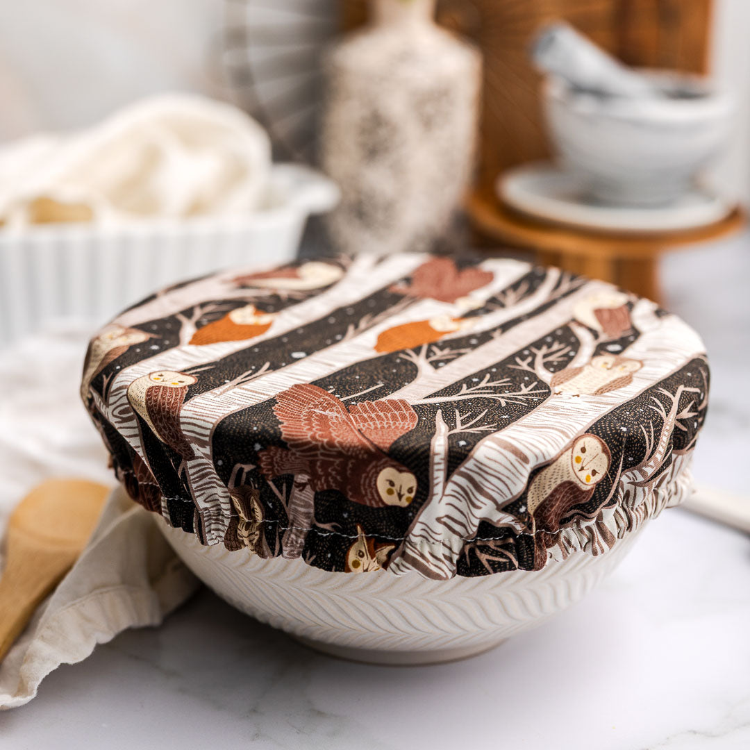 Reusable Dish Cover - Midnight Owls