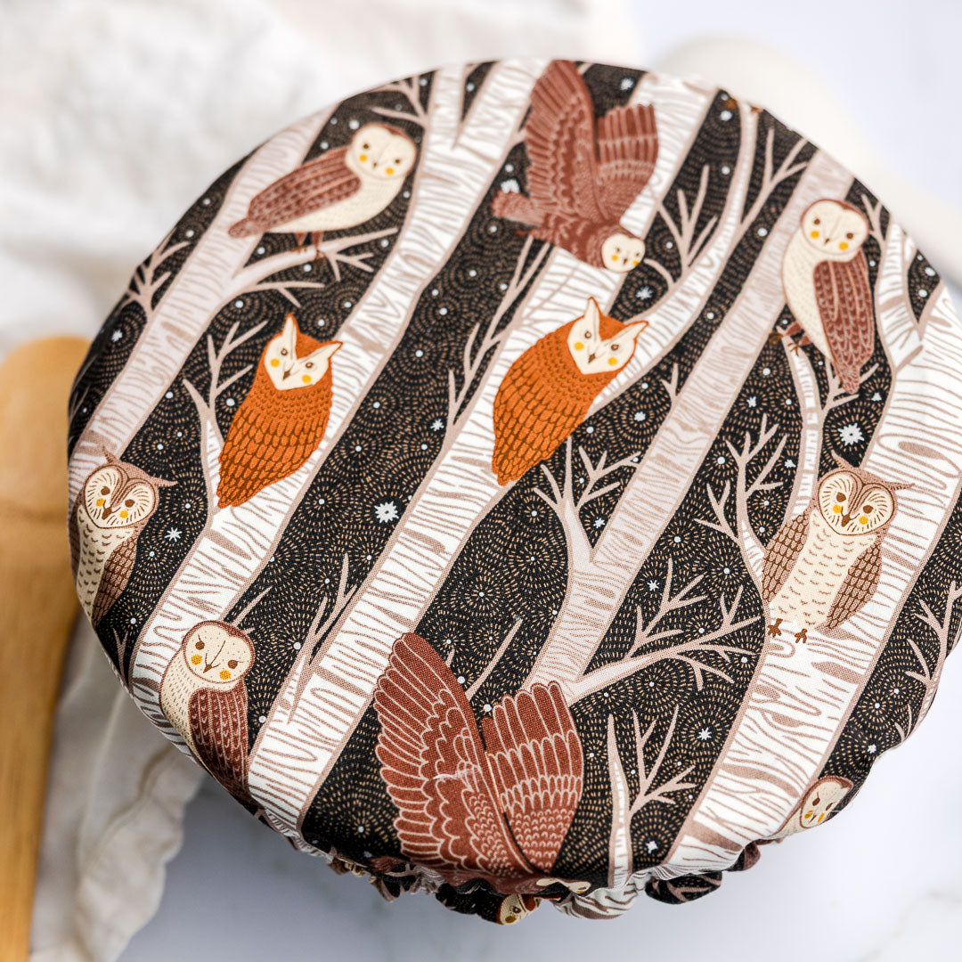 Reusable Dish Cover - Midnight Owls