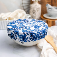 Reusable Dish Cover - Indigo Foliage