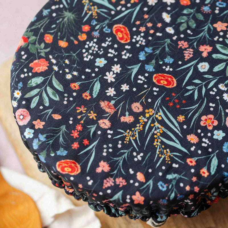 Reusable Dish Cover - Navy Floral #2