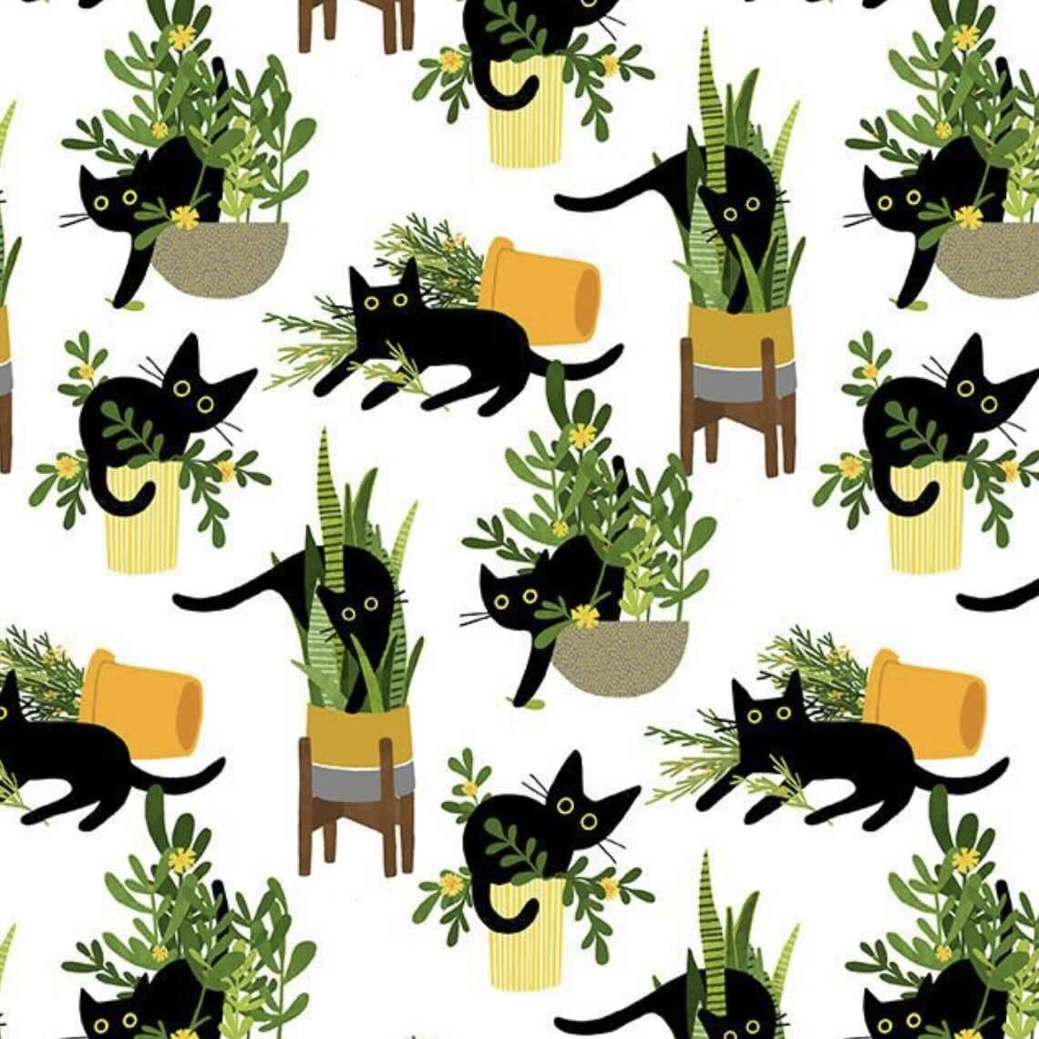 Reusable Dish Cover - Garden Cats #2