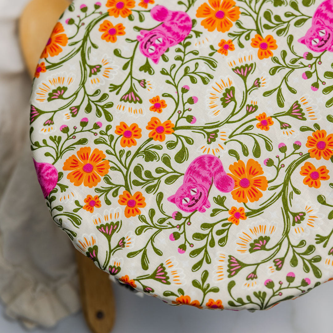 Reusable Dish Cover - Cheshire Cat Cream