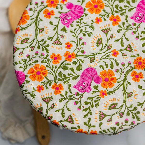 Reusable Dish Cover - Cheshire Cat Cream