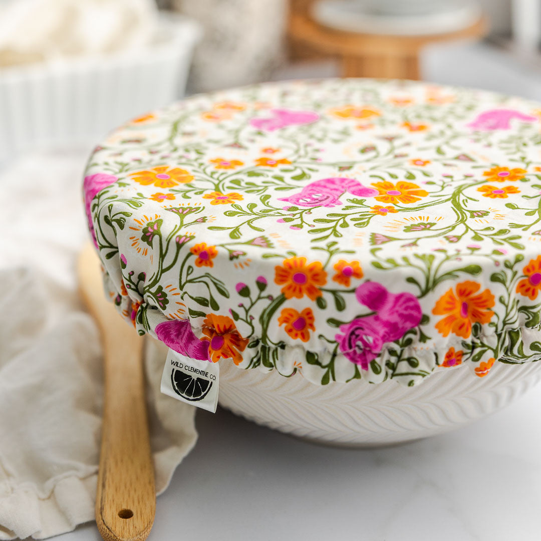 Reusable Dish Cover - Cheshire Cat Cream