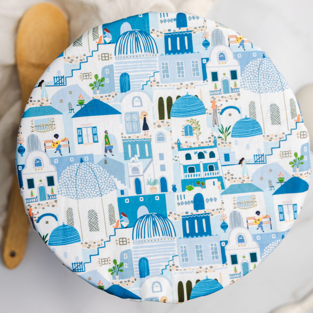 Reusable Dish Cover - Santorini