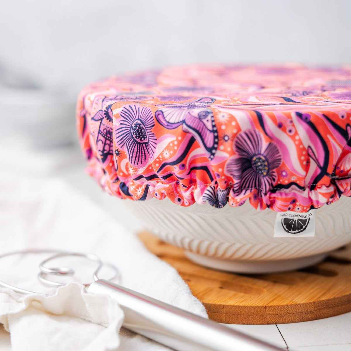Colorful floral-patterned product on a white background