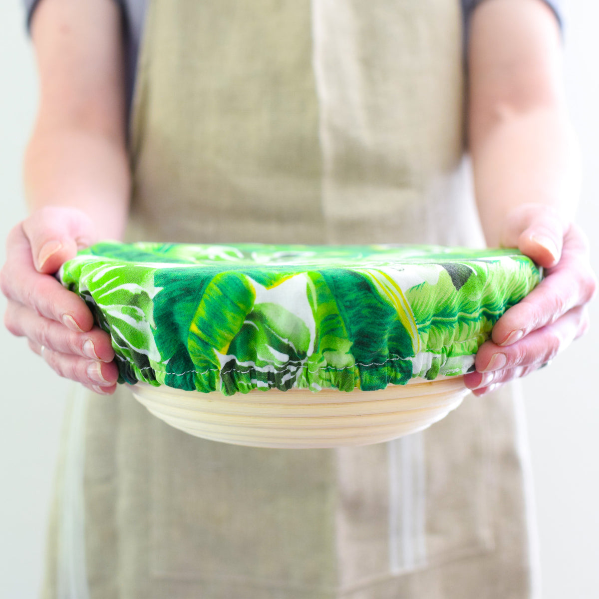 Reusable Dish Covers - Green Monstera Foliage