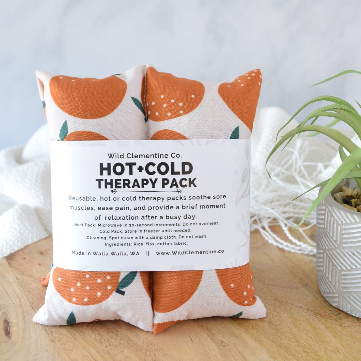 Citrus heating pad flaxseed