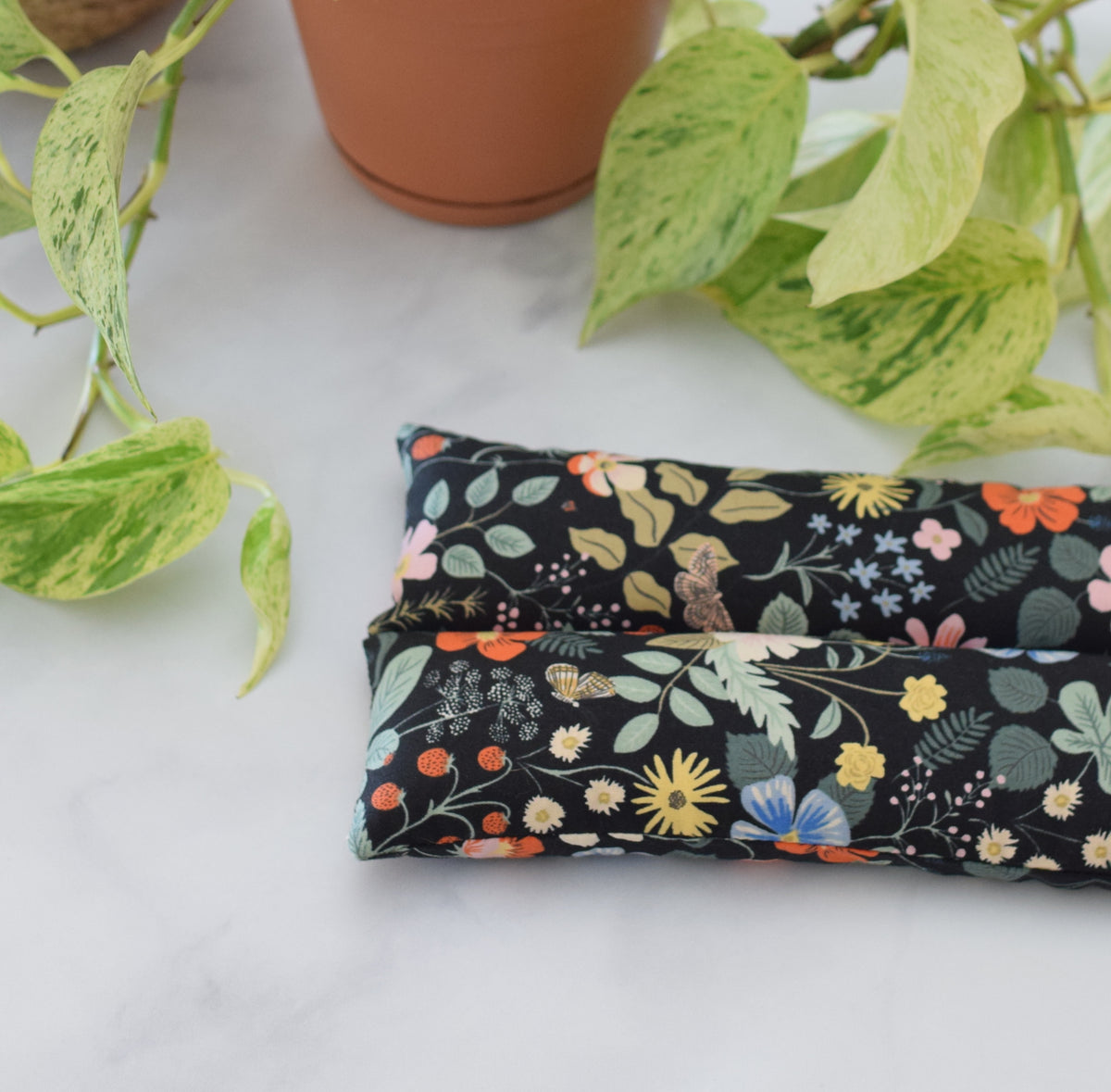 Hot + Cold Therapy Pack -  Black Floral