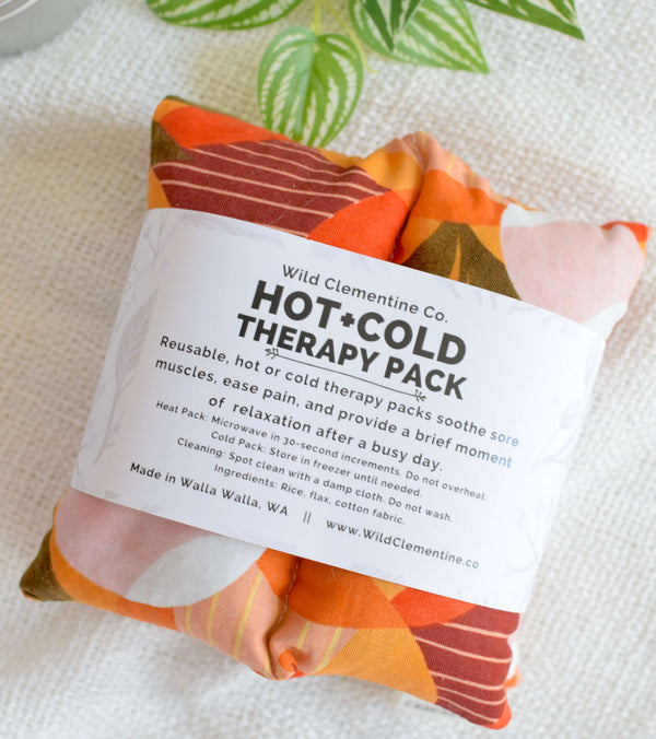 Orange Flaxseed heat wrap or icepack