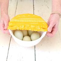 Bright yellow bowl covers