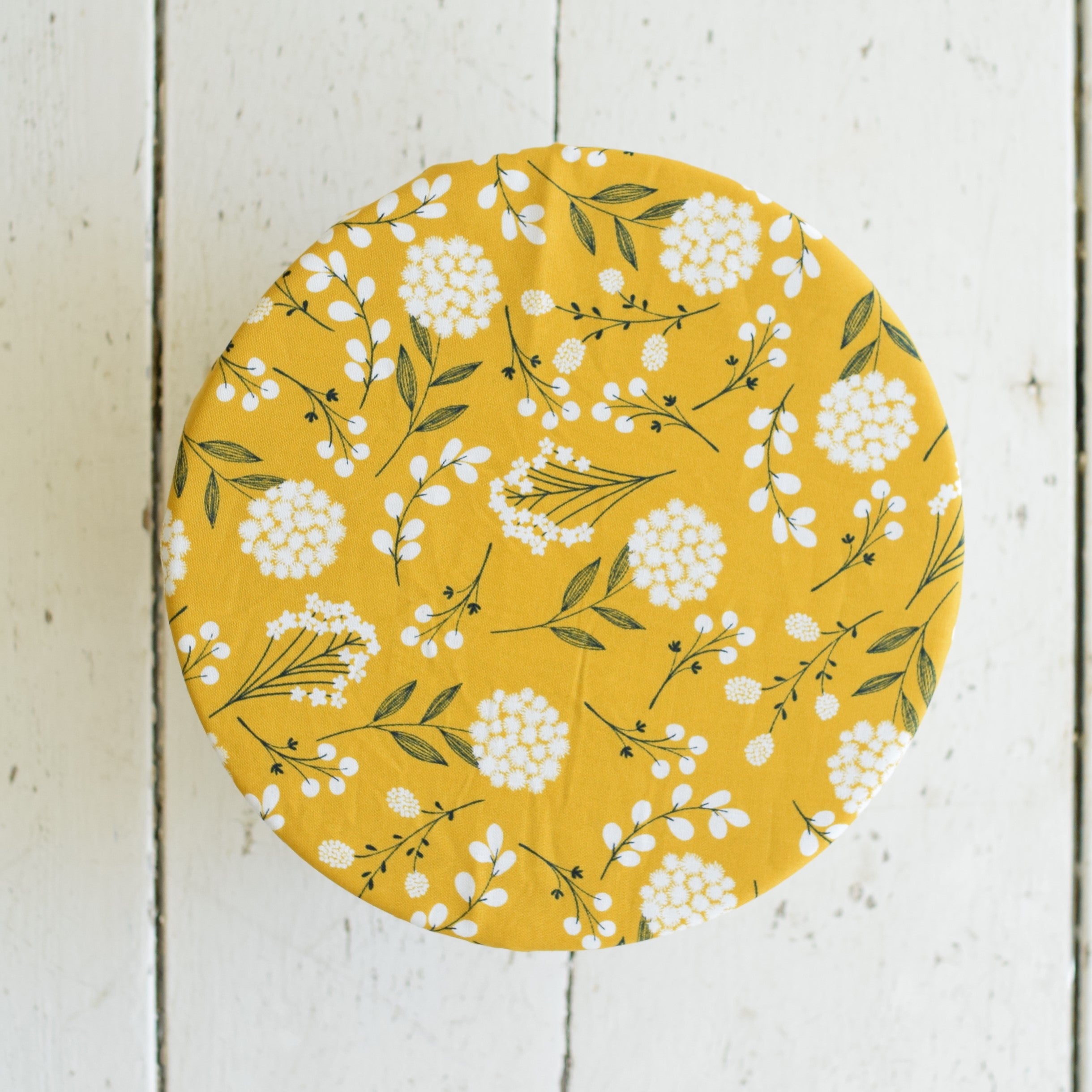 Reusable Dish Cover - Gold Floral