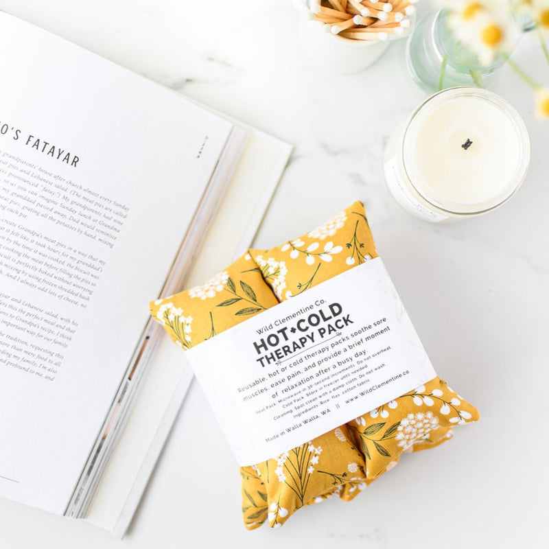 Gold Floral Heating Pad