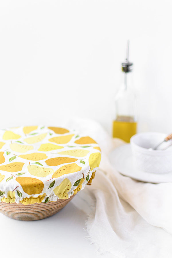 Reusable Dish Covers - Yellow Pear