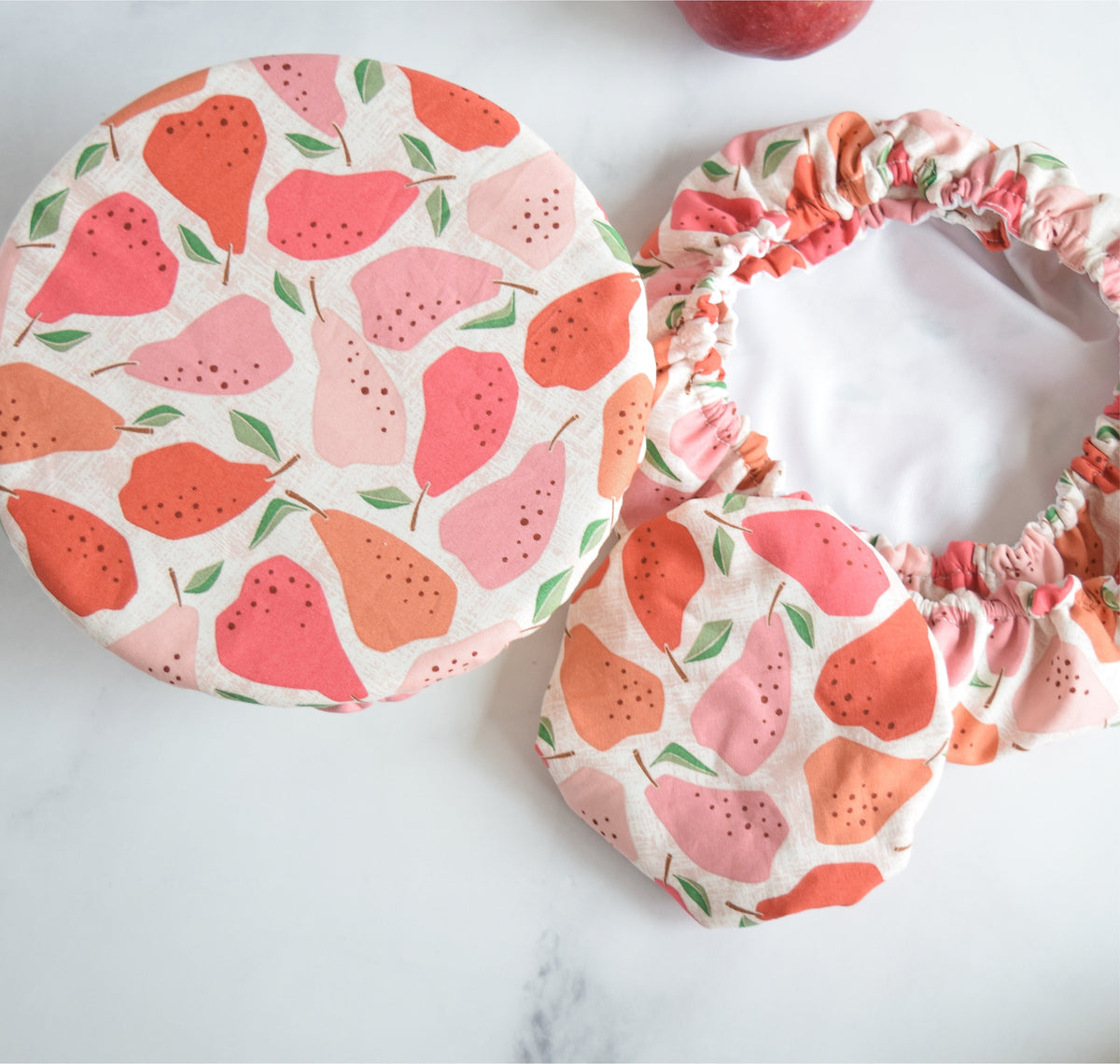 Reusable Dish Covers - Red Pear